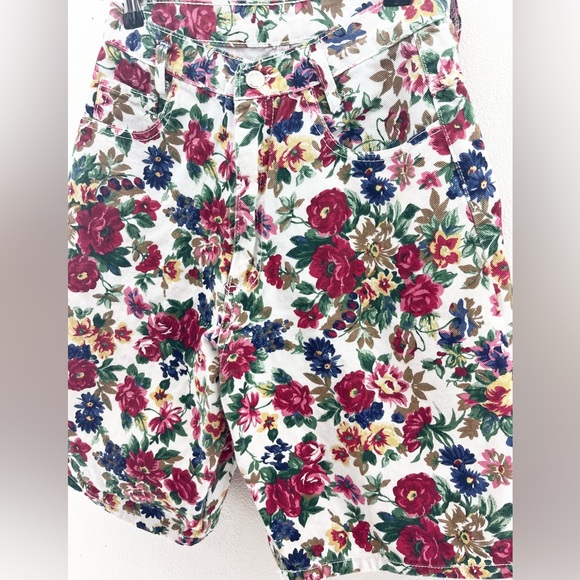 Vintage 90’s California Concepts Floral Print Jort Shorts Juniors Size 9 - Picture 2 of 6